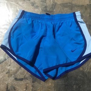 Girls NIKE blue athletic shorts